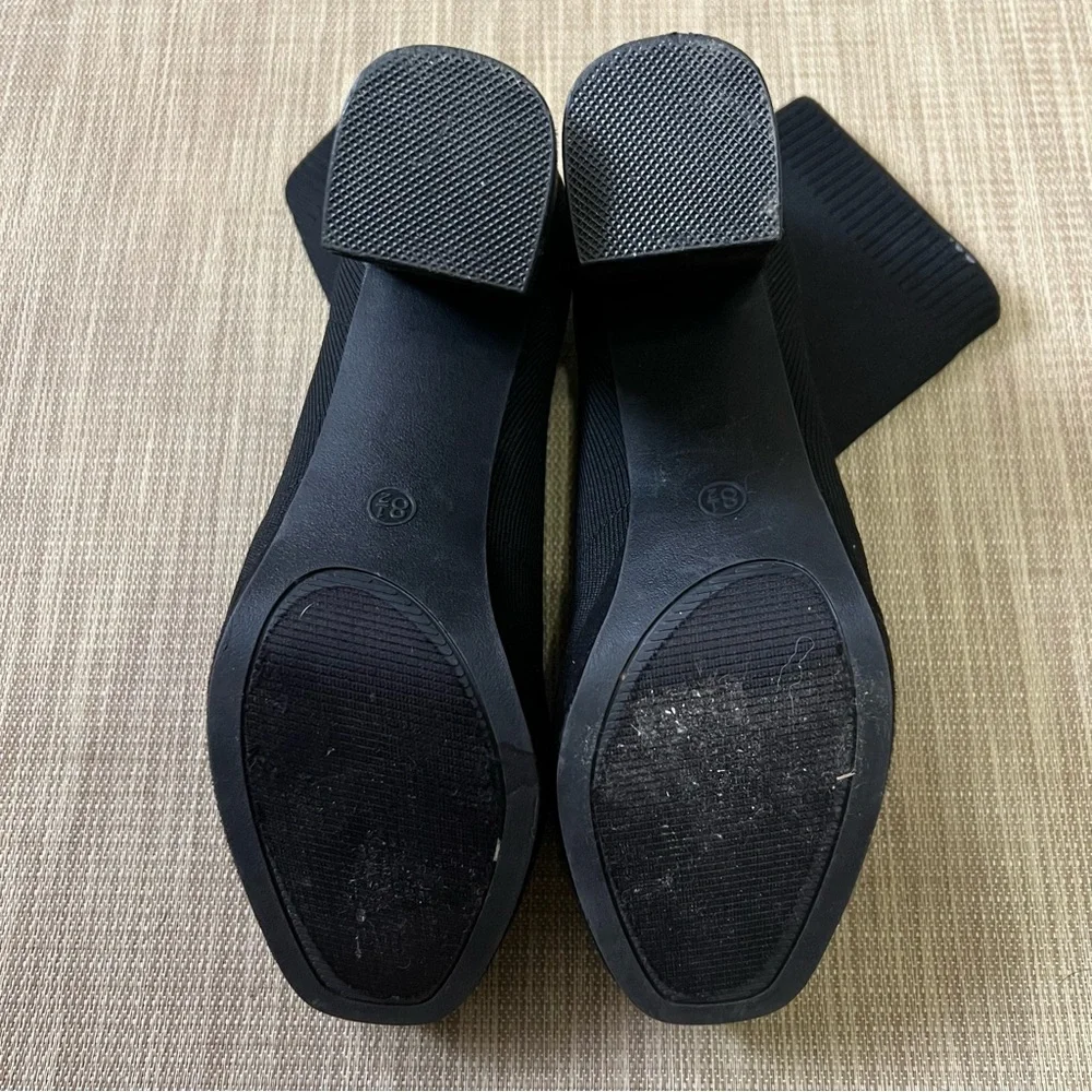 MIA Kaya Black Platform Sock Booties Women's Black Size 8.5 - Picture 11 of 13